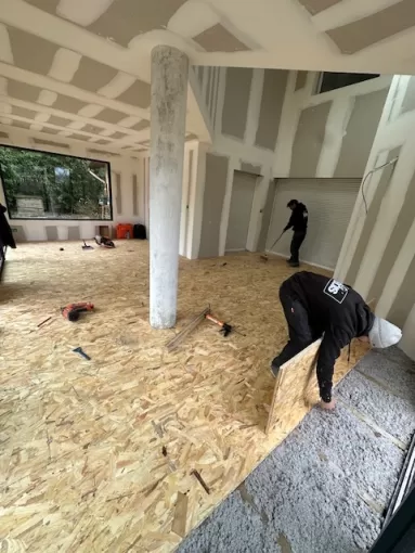 Un plancher isolé performant et écologique à Mondouzil, Toulouse, Cultur'bois
