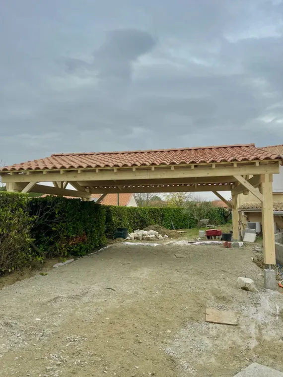 Réalisation d'un carport double à Toulouse, Toulouse, Cultur'bois