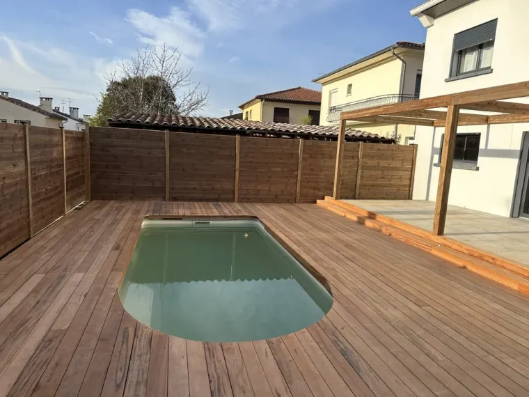 Construction terrasse de piscine en bois à toulouse, Toulouse, Cultur'bois