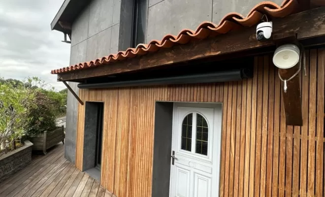 Rénovation de façade, avec pose de Viroc noir et de claire voie en Gaiac à Tournefeuille , Toulouse, Cultur'bois
