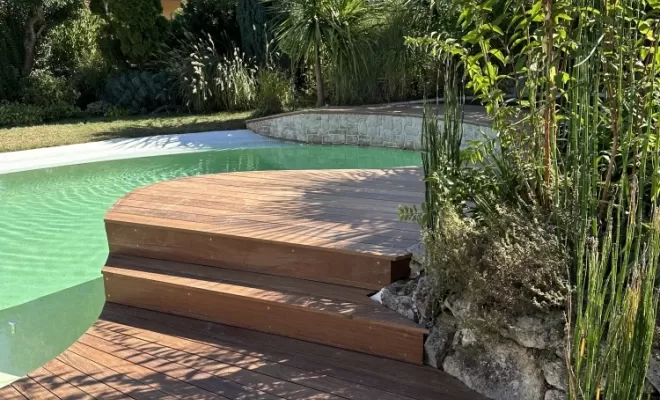 Terrasse en Gaïac de Cayenne : Élégance et Savoir-Faire à Balma, Toulouse, Cultur'bois