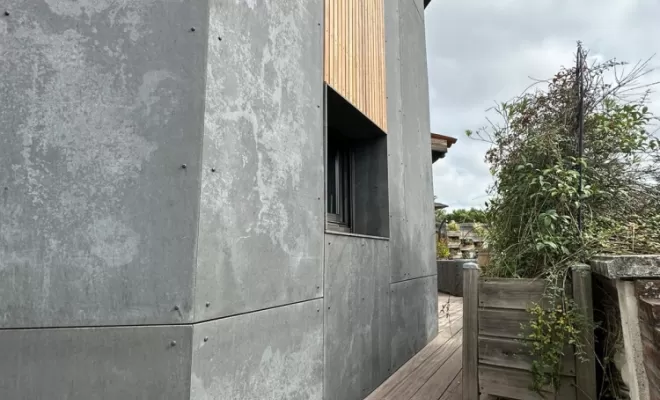 Rénovation de façade, avec pose de Viroc noir et de claire voie en Gaiac à Tournefeuille , Toulouse, Cultur'bois