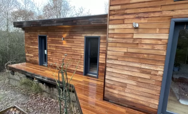 Une terrasse en Gaiac au cœur de la forêt de Saint-Sulpice-sur-Lèze, Toulouse, Cultur'bois