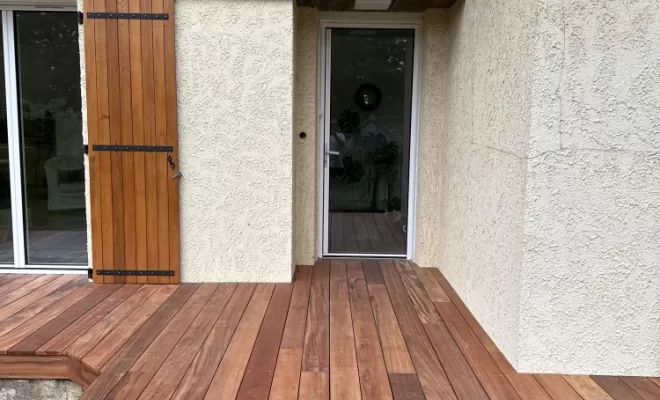 Nouvelle terrasse en bois exotique à Auzeville Tolosane par Cultur'bois, Toulouse, Cultur'bois