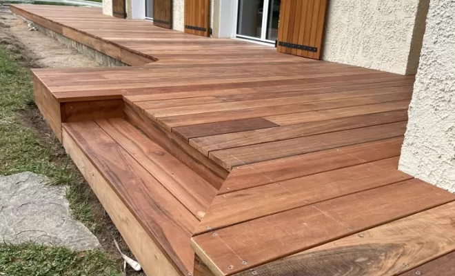 Nouvelle terrasse en bois exotique à Auzeville Tolosane par Cultur'bois, Toulouse, Cultur'bois