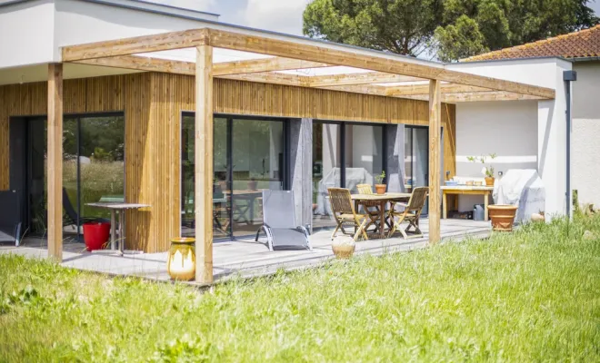 Pergola en bois avec câbles inox , Toulouse, Cultur'bois