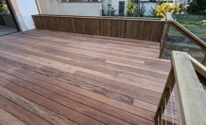 Installation d'une terrasse avec garde-corps et escalier à Toulouse, Toulouse, Cultur'bois