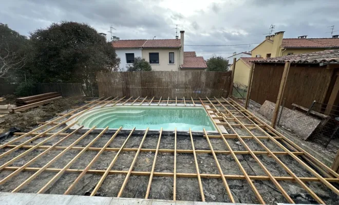 Construction terrasse de piscine en bois à toulouse, Toulouse, Cultur'bois