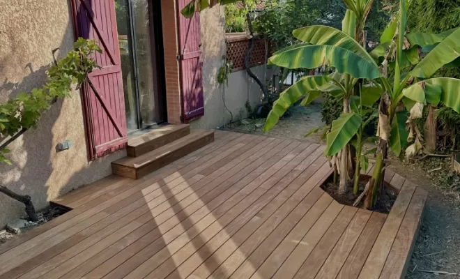 Terrasse en gayac de Cayenne , Toulouse, Cultur'bois