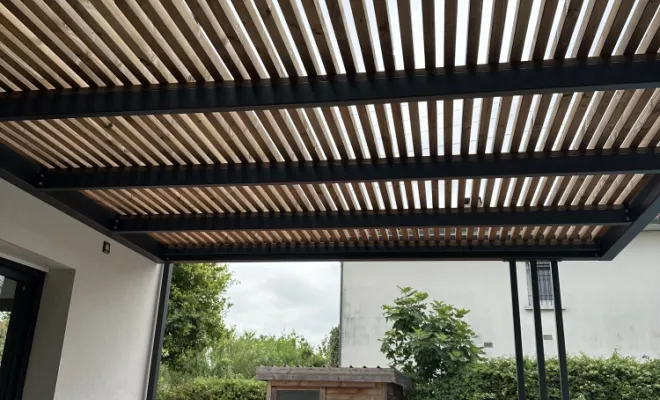 Pergola en inox et litaux , Toulouse, Cultur'bois