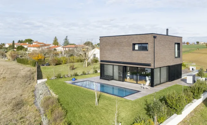 Construction d'une maison moderne , Toulouse, Cultur'bois
