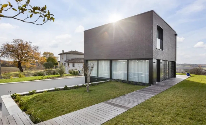 Construction d'une maison moderne , Toulouse, Cultur'bois